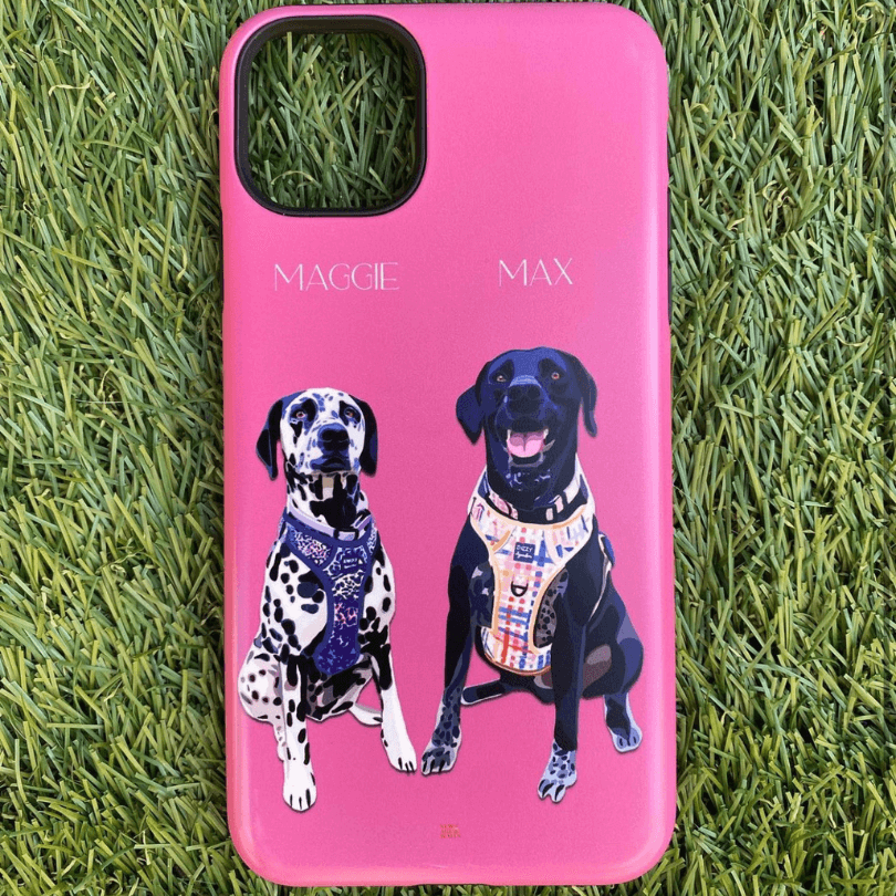 Custom pet portrait phone cases - personalised gifts for pet lovers