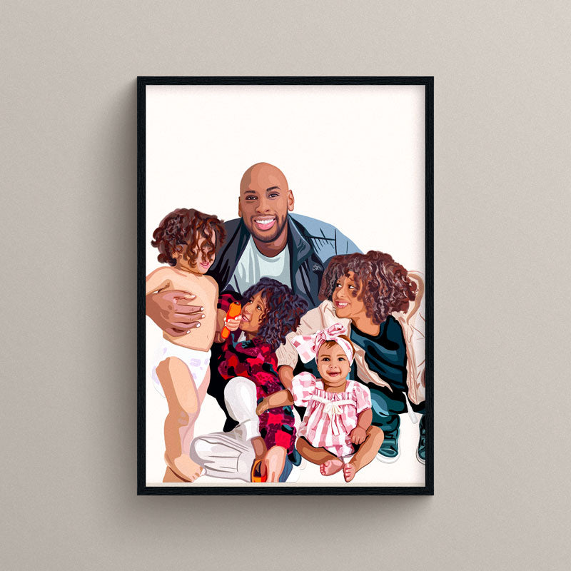 Personalised Gifts For Dad - Custom Portrait for Fathers or Father Figures
