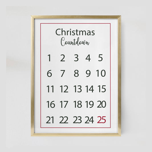 Christmas Countdown Calendar Print