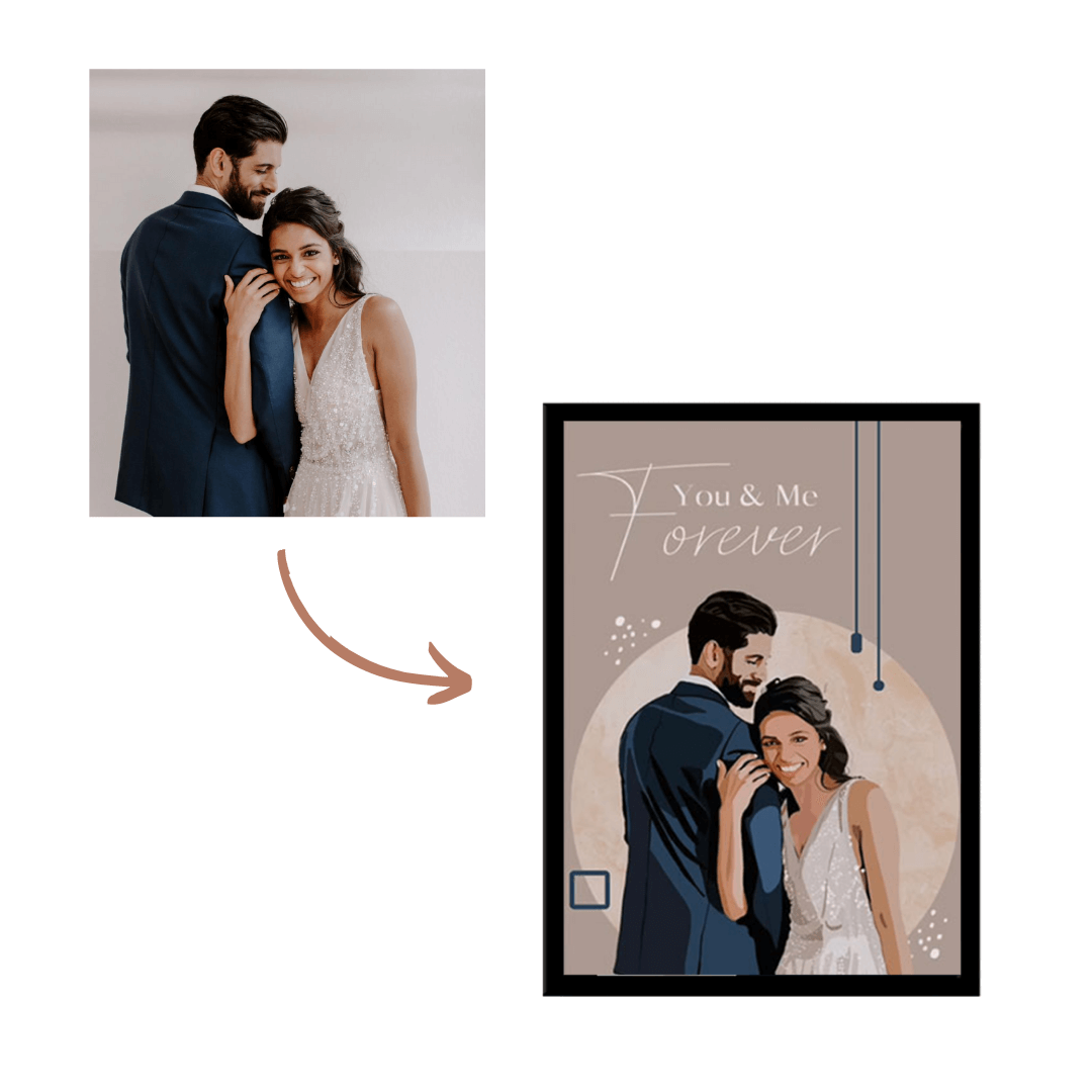 custom wedding portrait - from your image to an artwork. perfect for first anniversary gifts
