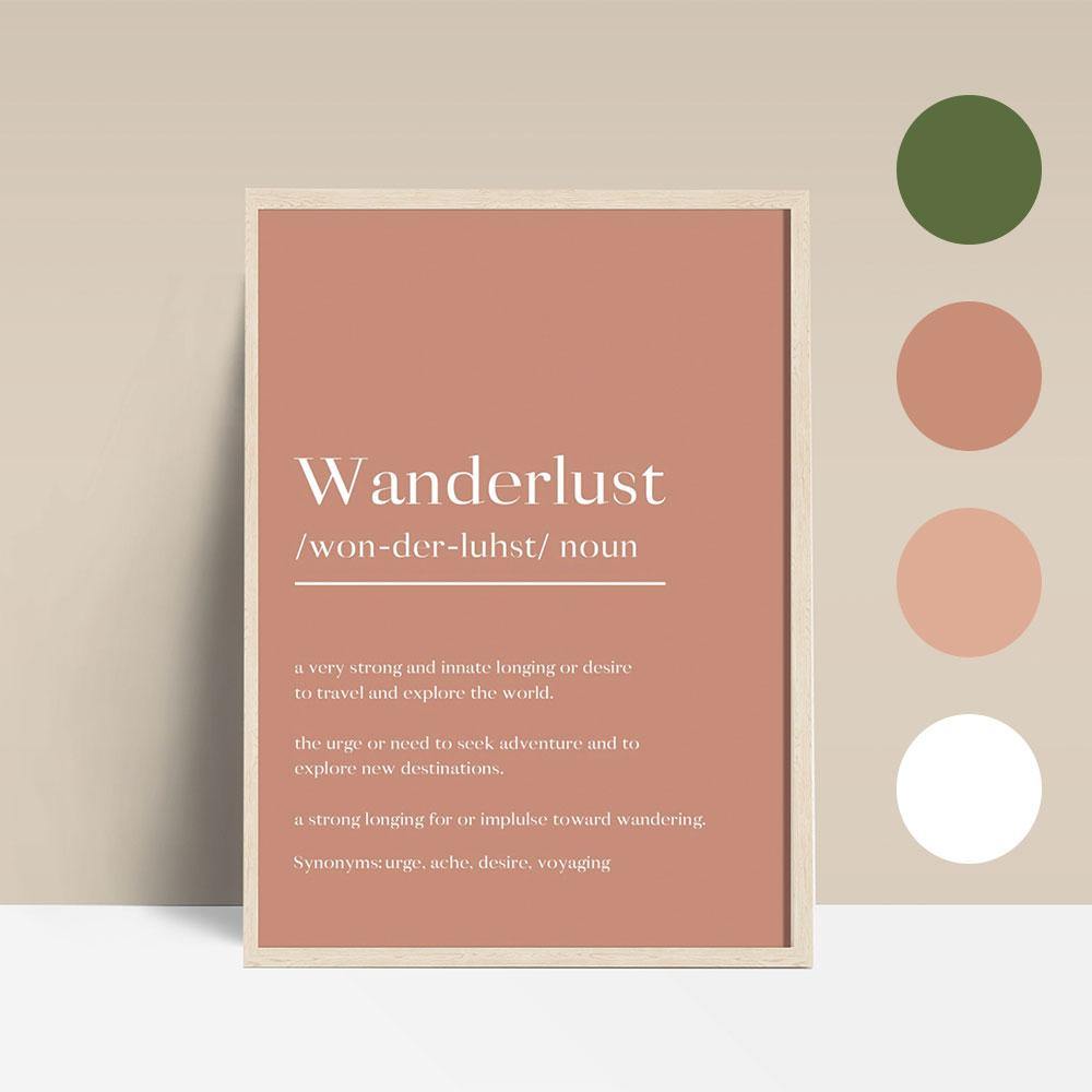 Wanderlust Travel Definition Print for any Decor Style - Digital Download Only - New Age Walls