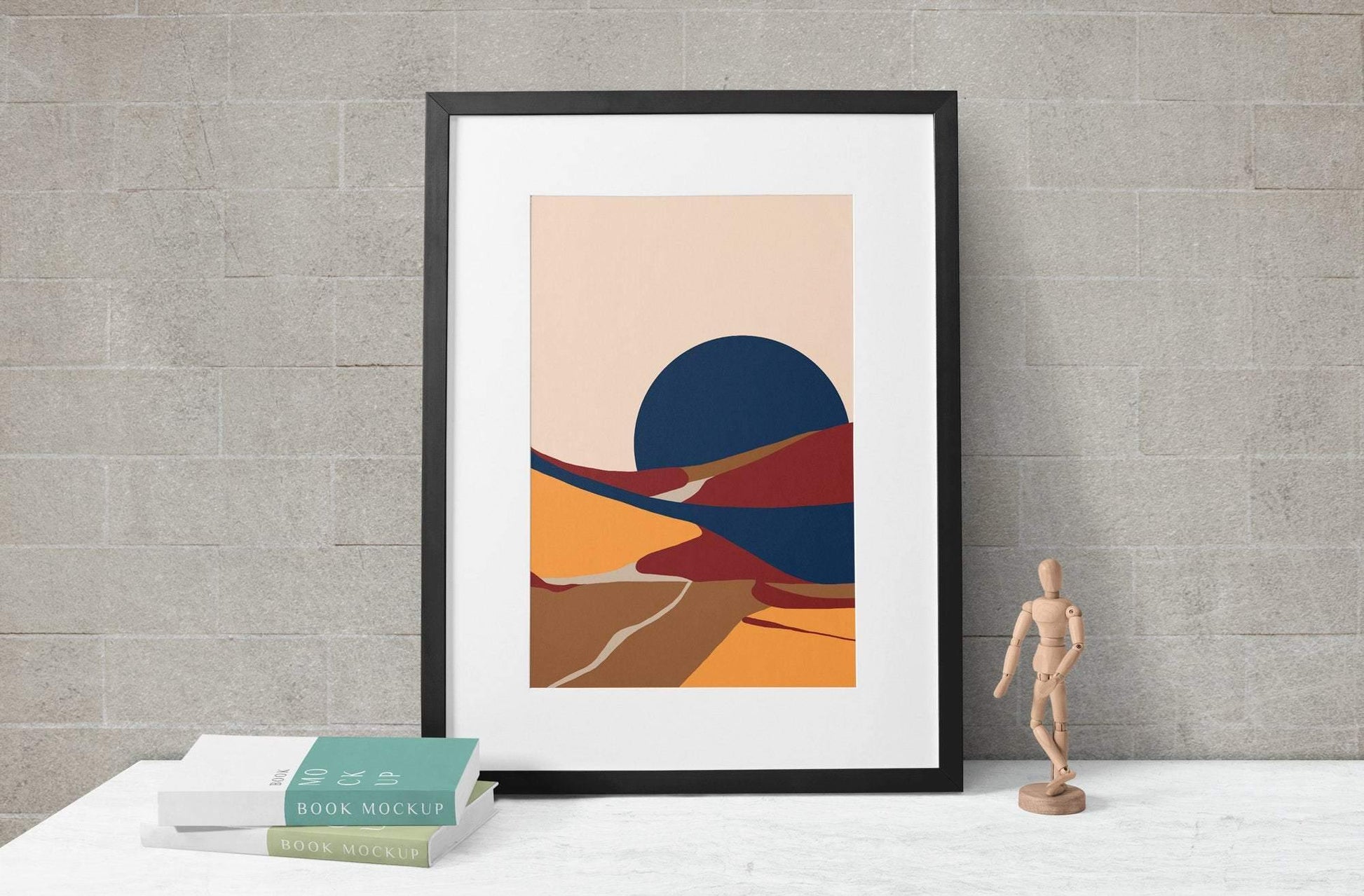 Once in a blue moon - Earthy Colour Palette - Abstract Mountain Printable Wall Art - New Age Walls